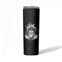 I Do What I Want Skull Black And White Skinny Tumbler - Wonder Print Shop