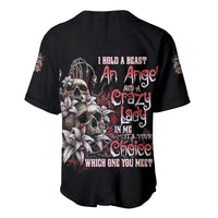 I Hold A Beast An Angel And A Crazy Lady In Me Baseball Jersey - Wonder Print Shop