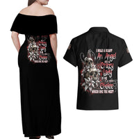 I Hold A Beast An Angel And A Crazy Lady In Me Couples Matching Off Shoulder Maxi Dress and Hawaiian Shirt - Wonder Print Shop