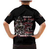 I Hold A Beast An Angel And A Crazy Lady In Me Family Matching Mermaid Dress and Hawaiian Shirt - Wonder Print Shop