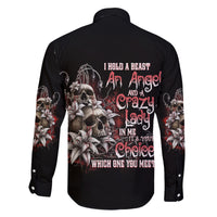 I Hold A Beast An Angel And A Crazy Lady In Me Family Matching Off Shoulder Short Dress and Hawaiian Shirt - Wonder Print Shop