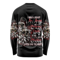 I Hold A Beast An Angel And A Crazy Lady In Me Long Sleeve Shirt - Wonder Print Shop