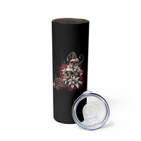 I Hold A Beast An Angel And A Crazy Lady In Me Skinny Tumbler - Wonder Print Shop