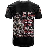 I Hold A Beast An Angel And A Crazy Lady In Me T Shirt - Wonder Print Shop