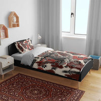 Sacred Heritage Bedding Set African Abstract Baobab Tree, Ethnic Symbols, and Red-Black Pattern - Wonder Print Shop