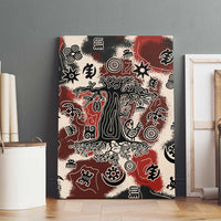 Sacred Heritage Canvas Wall Art African Abstract Baobab Tree, Ethnic Symbols, and Red-Black Pattern - Wonder Print Shop
