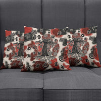 Sacred Heritage Pillow Cover African Abstract Baobab Tree, Ethnic Symbols, and Red-Black Pattern - Wonder Print Shop