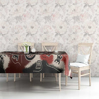 Sacred Heritage Tablecloth African Abstract Baobab Tree, Ethnic Symbols, and Red-Black Pattern - Wonder Print Shop