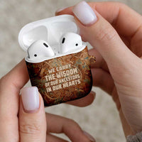 We Carry The Wisdom AirPods Case African Ancient Symbols, Earthy Tones, and Ancestral Wisdom Quote - undefined