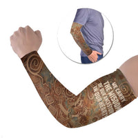 We Carry The Wisdom Arm Sleeves African Ancient Symbols, Earthy Tones, and Ancestral Wisdom Quote - Wonder Print Shop