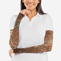 We Carry The Wisdom Arm Sleeves African Ancient Symbols, Earthy Tones, and Ancestral Wisdom Quote - Wonder Print Shop