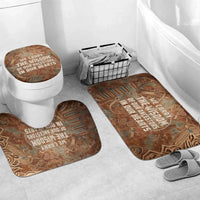 We Carry The Wisdom Bathroom Set African Ancient Symbols, Earthy Tones, and Ancestral Wisdom Quote - Wonder Print Shop