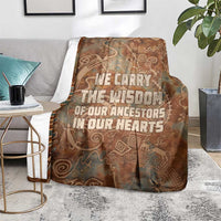 We Carry The Wisdom Blanket African Ancient Symbols, Earthy Tones, and Ancestral Wisdom Quote - Wonder Print Shop