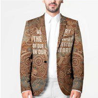 We Carry The Wisdom Blazer African Ancient Symbols, Earthy Tones, and Ancestral Wisdom Quote - Wonder Print Shop