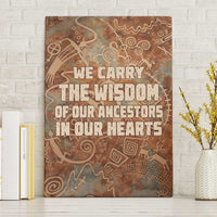 We Carry The Wisdom Canvas Wall Art African Ancient Symbols, Earthy Tones, and Ancestral Wisdom Quote - Wonder Print Shop