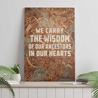 We Carry The Wisdom Canvas Wall Art African Ancient Symbols, Earthy Tones, and Ancestral Wisdom Quote - Wonder Print Shop