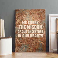 We Carry The Wisdom Canvas Wall Art African Ancient Symbols, Earthy Tones, and Ancestral Wisdom Quote - Wonder Print Shop