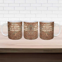 We Carry The Wisdom Ceramic Mug African Ancient Symbols, Earthy Tones, and Ancestral Wisdom Quote - Wonder Print Shop