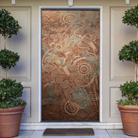 We Carry The Wisdom Door Cover African Ancient Symbols, Earthy Tones, and Ancestral Wisdom Quote - undefined