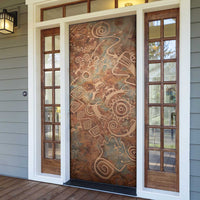 We Carry The Wisdom Door Cover African Ancient Symbols, Earthy Tones, and Ancestral Wisdom Quote - undefined