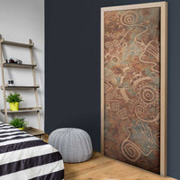 We Carry The Wisdom Door Cover African Ancient Symbols, Earthy Tones, and Ancestral Wisdom Quote - undefined