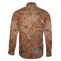 We Carry The Wisdom Family Matching Off The Shoulder Long Sleeve Dress and Hawaiian Shirt African Ancient Symbols, Earthy Tones, and Ancestral Wisdom Quote - Wonder Print Shop