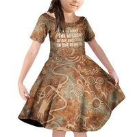 We Carry The Wisdom Family Matching Off Shoulder Short Dress and Hawaiian Shirt African Ancient Symbols, Earthy Tones, and Ancestral Wisdom Quote - Wonder Print Shop