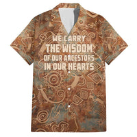 We Carry The Wisdom Hawaiian Shirt African Ancient Symbols, Earthy Tones, and Ancestral Wisdom Quote - Wonder Print Shop