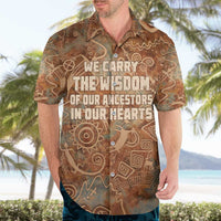 We Carry The Wisdom Hawaiian Shirt African Ancient Symbols, Earthy Tones, and Ancestral Wisdom Quote - Wonder Print Shop