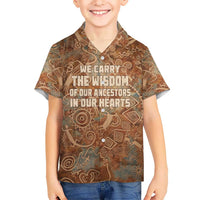 We Carry The Wisdom Hawaiian Shirt African Ancient Symbols, Earthy Tones, and Ancestral Wisdom Quote - Wonder Print Shop