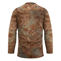 We Carry The Wisdom Hockey Jersey African Ancient Symbols, Earthy Tones, and Ancestral Wisdom Quote - Wonder Print Shop