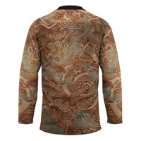 We Carry The Wisdom Hockey Jersey African Ancient Symbols, Earthy Tones, and Ancestral Wisdom Quote - Wonder Print Shop