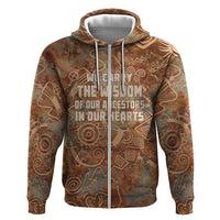 We Carry The Wisdom Hoodie African Ancient Symbols, Earthy Tones, and Ancestral Wisdom Quote - Wonder Print Shop