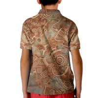We Carry The Wisdom Kid Polo Shirt African Ancient Symbols, Earthy Tones, and Ancestral Wisdom Quote - Wonder Print Shop