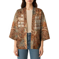 We Carry The Wisdom Kimono African Ancient Symbols, Earthy Tones, and Ancestral Wisdom Quote - Wonder Print Shop