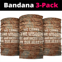 We Carry The Wisdom Neck Gaiter African Ancient Symbols, Earthy Tones, and Ancestral Wisdom Quote - Wonder Print Shop