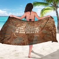 We Carry The Wisdom Sarong African Ancient Symbols, Earthy Tones, and Ancestral Wisdom Quote - Wonder Print Shop
