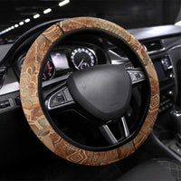 We Carry The Wisdom Steering Wheel Cover African Ancient Symbols, Earthy Tones, and Ancestral Wisdom Quote - Wonder Print Shop