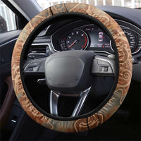 We Carry The Wisdom Steering Wheel Cover African Ancient Symbols, Earthy Tones, and Ancestral Wisdom Quote - Wonder Print Shop
