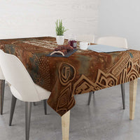 We Carry The Wisdom Tablecloth African Ancient Symbols, Earthy Tones, and Ancestral Wisdom Quote - Wonder Print Shop
