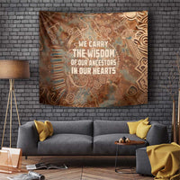 We Carry The Wisdom Tapestry African Ancient Symbols, Earthy Tones, and Ancestral Wisdom Quote - Wonder Print Shop