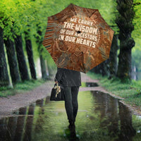 We Carry The Wisdom Umbrella African Ancient Symbols, Earthy Tones, and Ancestral Wisdom Quote - Wonder Print Shop