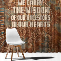 We Carry The Wisdom Window Curtain African Ancient Symbols, Earthy Tones, and Ancestral Wisdom Quote - Wonder Print Shop