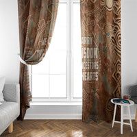 We Carry The Wisdom Window Curtain African Ancient Symbols, Earthy Tones, and Ancestral Wisdom Quote - Wonder Print Shop