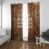 We Carry The Wisdom Window Curtain African Ancient Symbols, Earthy Tones, and Ancestral Wisdom Quote - Wonder Print Shop