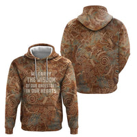 We Carry The Wisdom Zip Hoodie African Ancient Symbols, Earthy Tones, and Ancestral Wisdom Quote - Wonder Print Shop