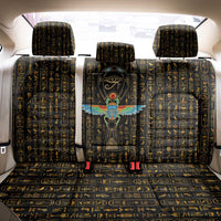 Ancient Pride Back Car Seat Cover African Hieroglyphic Pattern, Eye of Horus, and Sacred Scarab Symbol - Wonder Print Shop