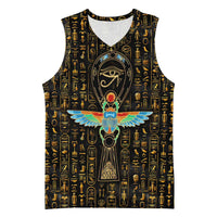 Ancient Pride Basketball Jersey African Hieroglyphic Pattern, Eye of Horus, and Sacred Scarab Symbol - Wonder Print Shop