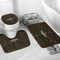 Ancient Pride Bathroom Set African Hieroglyphic Pattern, Eye of Horus, and Sacred Scarab Symbol - Wonder Print Shop