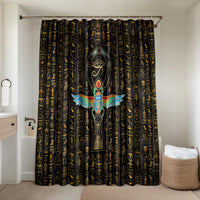 Ancient Pride Bathroom Set African Hieroglyphic Pattern, Eye of Horus, and Sacred Scarab Symbol - Wonder Print Shop